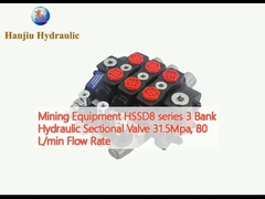 Équipement minier HSSD8 série 3 Banque Vapeur sectionnelle hydraulique 31,5Mpa, débit 80 L/min