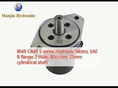 Moteur hydraulique de série BMR OMR S, SAE B flange 2 trous, 80 cc/rev, arbre cylindrique de 25 mm