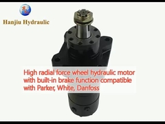 Moteur hydraulique à haute force radiale avec fonction de freinage intégrée compatible avec Parker, White, Danfoss
