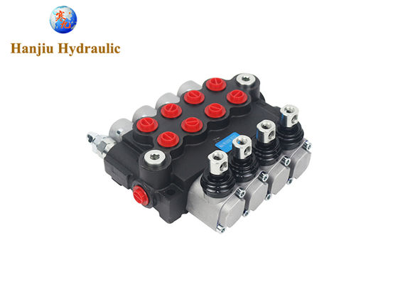 40 liter monoblock control valve, 4P40 , four spools , G 1/2" , open center spool, for Loader, Tractor