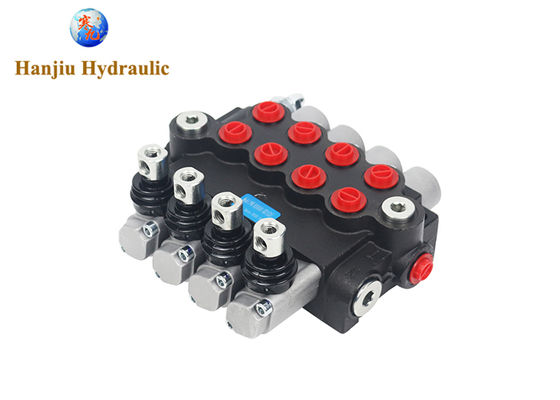 40 liter monoblock control valve, 4P40 , four spools , G 1/2" , open center spool, for Loader, Tractor