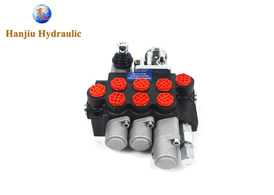 Valve de commande directionnelle monobloc 40 L/Min 11 GPM 3 bobines 4 positions Double action + joystick